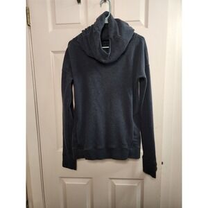 Lululemon Stress Less Cowl Neck Hoodie Sweatshirt Gray/Blue Size 8 Casual Active